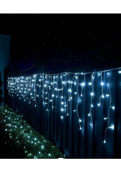 20 Metre Perde LED Işık Birbirine Ek Yapılabilir Dekoratif Saçak LED Aydınlatma Iç-Dış Mekan 8 Animasyonlu