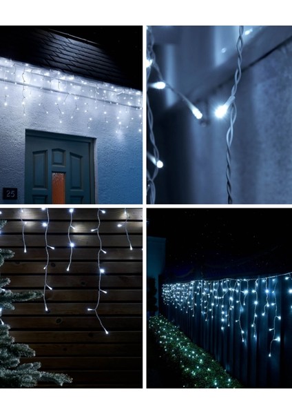 20 Metre Perde LED Işık Birbirine Ek Yapılabilir Dekoratif Saçak LED Aydınlatma Iç-Dış Mekan 8 Animasyonlu modelleri