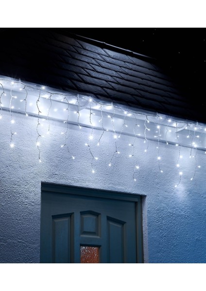 20 Metre Perde LED Işık Birbirine Ek Yapılabilir Dekoratif Saçak LED Aydınlatma Iç-Dış Mekan 8 Animasyonlu