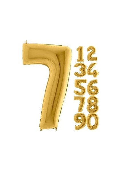 5dm 7 Rakam Balon Folyo Altın Sarısı 16 Inç