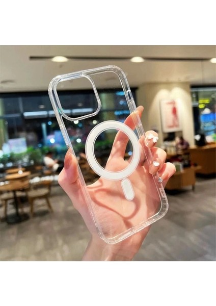 Apple Iphone 14 Plus Kılıf Magsafe Şarj Özellikli Şeffaf Sert Pc Redclick Embos Kapak fiyatları