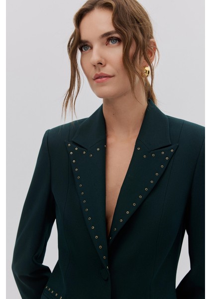 Taş Detaylı Blazer Pantolon Takım modelleri