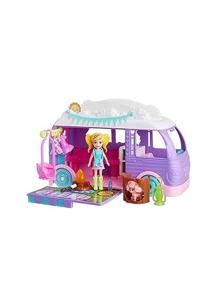 Polly Pocket™ Muhteşem Karavan Polly Pocket Muhteşem Karavan, Bebek ve Evcil Hayvan Oyun Seti, Kamp
