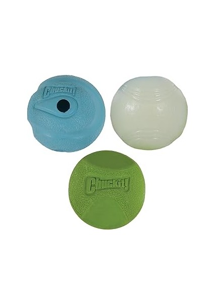 Chuckit! Fetch Medley (Gen 2) 3'lü Köpek Oyun Topu Seti (Küçük Boy)
