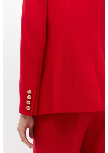 Saten Yakalı Blazer Takım