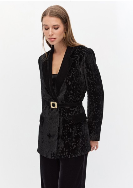 Desenli Kadife Blazer Takım fırsatları