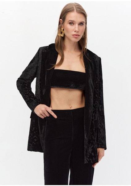 Desenli Kadife Blazer Takım indirimleri