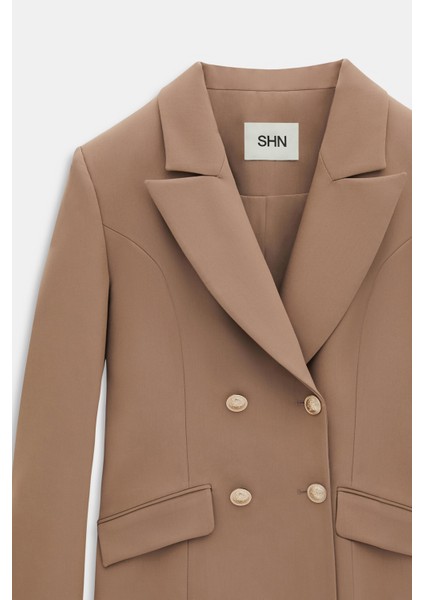 Kruvaze Blazer Pantolon Takım