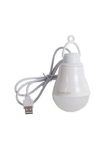Gaman USB Kablolu 5 Watt Beyaz LED Ampul%90 Enerji Tasarrufu Renkli