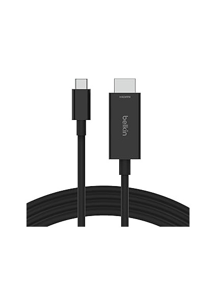 Belkin Usb-C - HDMI 2.1 Kablo, 60 Hz'de 8k Için 2 M Kablo, 144 Hz'de 4k, Hdr, Hbr3, Dsc, Hdcp 2.2,