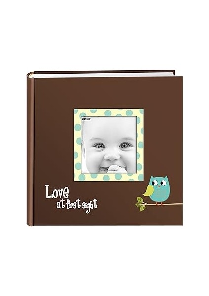 Pioneer Photo Albums (Blue) - EV-246FB/O 200-POCKET Baby Owl Printed Designer Frame Cover