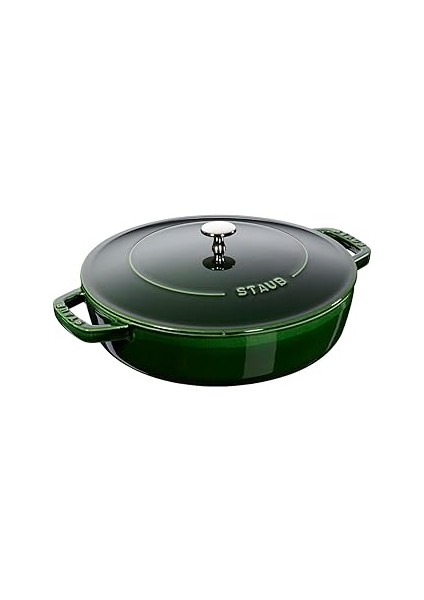 Staub Chistera Yağmur Efektli Kapaklı Döküm Tencere, Basilikum Renkli, 2.8 Litre, 24 cm