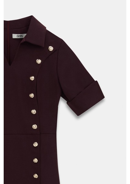 Önü Çakma Detaylı Manşetli Elbise fırsatları