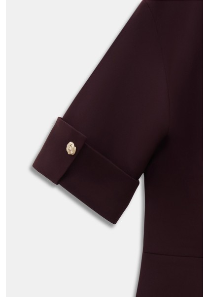 Önü Çakma Detaylı Manşetli Elbise indirimleri