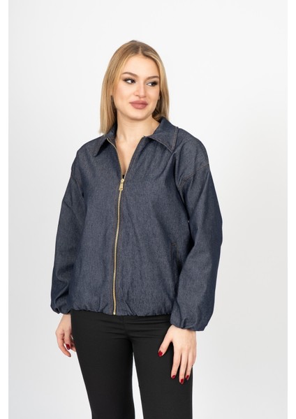 Zoe Bol Büzgülü Denim Mont 2622