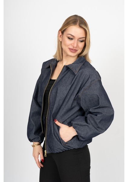 Zoe Bol Büzgülü Denim Mont 2622 modelleri