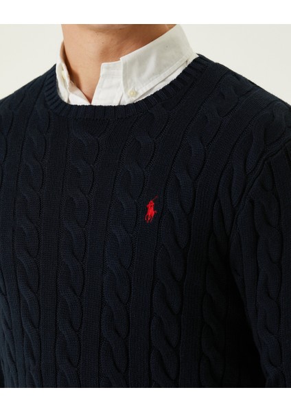 Erkek Örgü Dokulu Lacivert Triko Kazak fırsatları