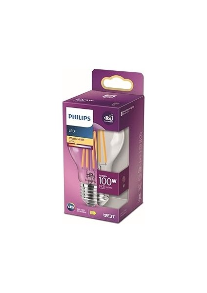 LED 100W A67 Filament Ampul, 2700 Sıcak Beyaz, E27 Normal Duy, Dim Edilmez