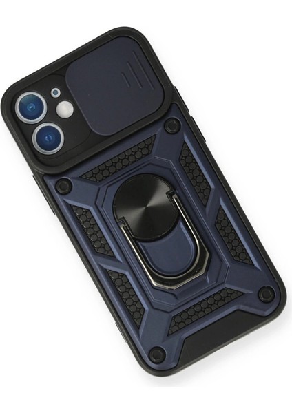 Iphone 12 Kılıf Pars Yüzüklü Silikon - Lacivert modelleri