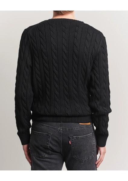 Erkek Örgü Dokulu Siyah Triko Kazak fiyatları