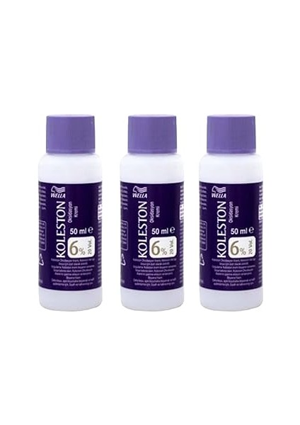 Wella Koleston Peroksit 6% Sıvı Oksidasyon Kremi 3x'li Set