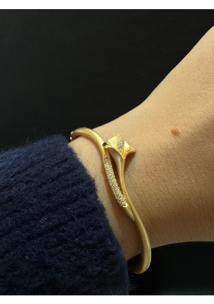 Ithal Gold Kaplama Kadın Gümüş Kelepçe