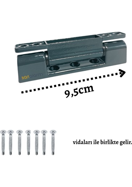 Sarıalarm Pvc ( Pimapen ) Kapı Menteşesi 95MM Antrasit Gri fiyatları