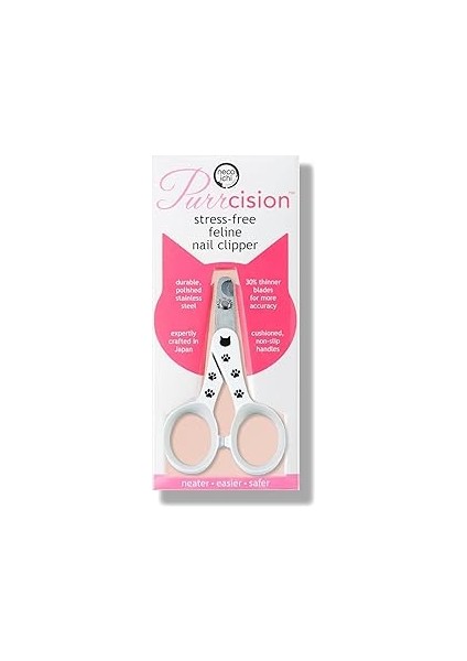 Purrcision Kedi Tırnak Makası Stressiz, Japonya'da Ustalıkla Üretilmiştir, Düz, Daha Kolay, Daha Gü