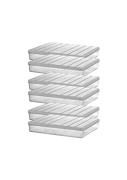 Selka - Nora 6'lı 2.5 Litre Büyük Boy Mürdüm Saklama Kabı