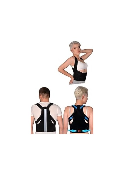 Ororitoli Dik Duruş Korsesi Balenli Unisex Kamburluk Önleyici Sırt Omuz Bel Destekli Korse Yeni Tas