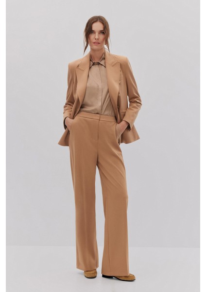 Dikiş Detaylı Kruvaze Blazer Pantolon Takım