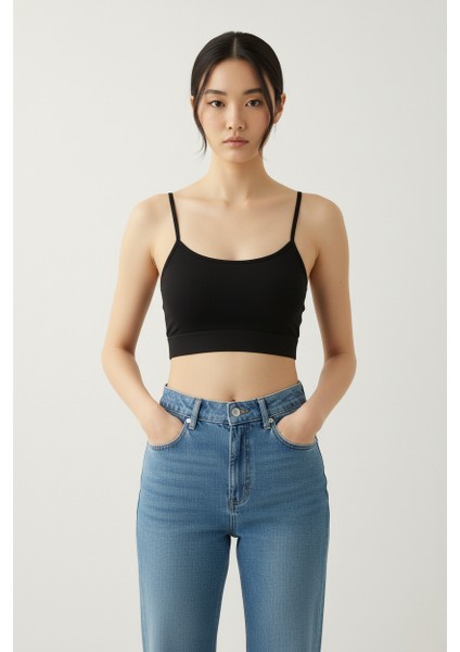 Kadın Ip Askılı Pedli Büstiyer modelleri