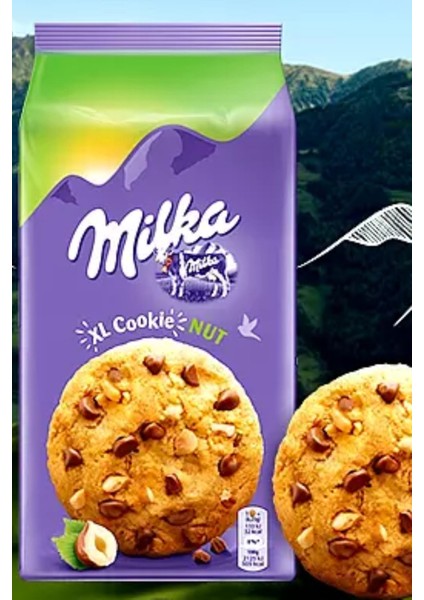 Sütlü Çikolatalı ve Fındık Parçacıklı Kurabiye - Xl Cookies Nut 184 gr