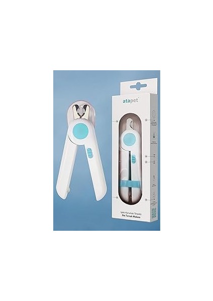 Işıklı Kedi Köpek Tırnak Makası Pet Evcil Hayvanları Için Korumalı Led'li Törpülü Tırnak Makası (Ma