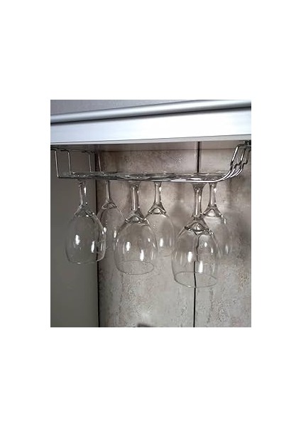 Kadeh ve Bardak Düzenleyi̇ci̇ Aski,dolap Alti,ici̇ Monte Edi̇lebi̇li̇r 25X21X5CM