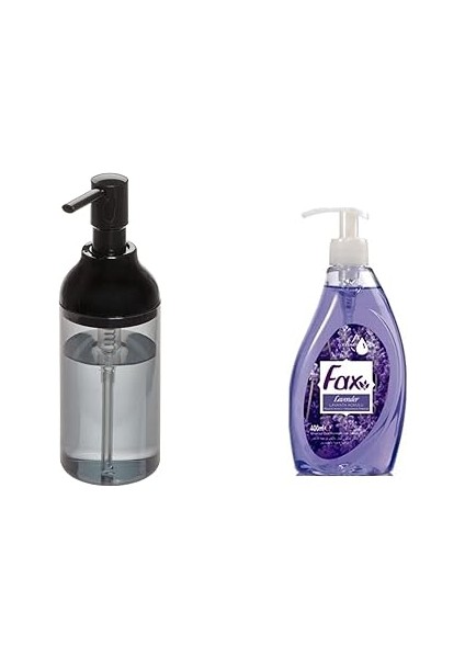 Bosphorus Homi Si̇yah Füme Sivi Sabunluk ve 1 Adet 400 ml Sivi Sabun Lavanta Kokulu