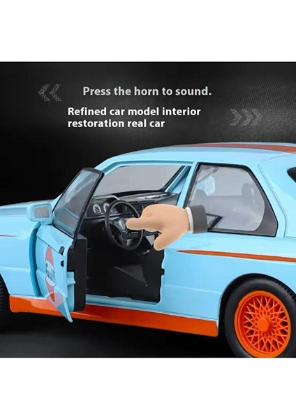 Yeni - New 1988 Bmw M3 (E30) Klasik Model Araba Bmw E30 Diecast Model Araba Açılan Kapılar modelleri