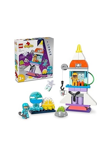 Duplo 3’ü 1 Arada Uzay Mekiği Macerası 10422-3 Yaş ve Üzeri Çocuklar Için Astronot Minifigürü