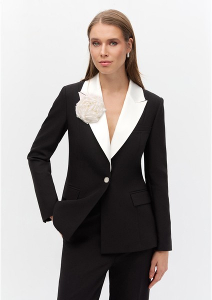 Saten Yakalı Blazer Takım modelleri