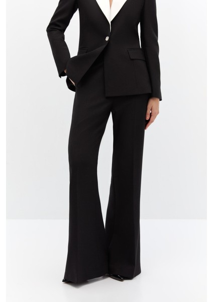 Saten Yakalı Blazer Takım