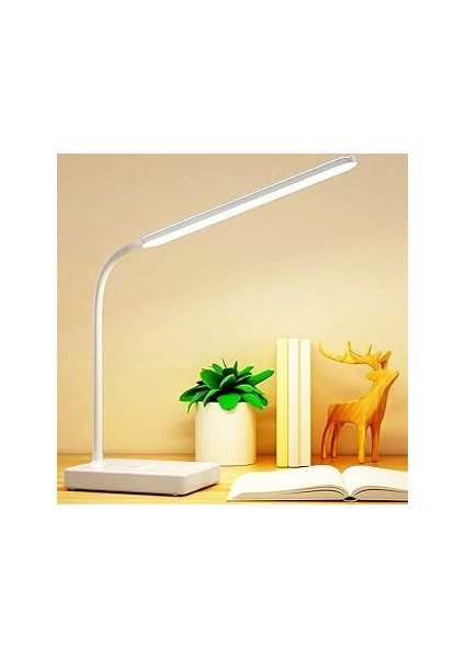 Coverzone Dekoratif Dokunmatik D1901 Şarjlı Kademeli 58CM LED Masa Lambası,çalışma Masası Lambası I