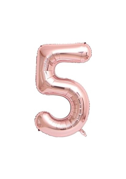 5 Rose Rakam Folyo Balon 80 cm