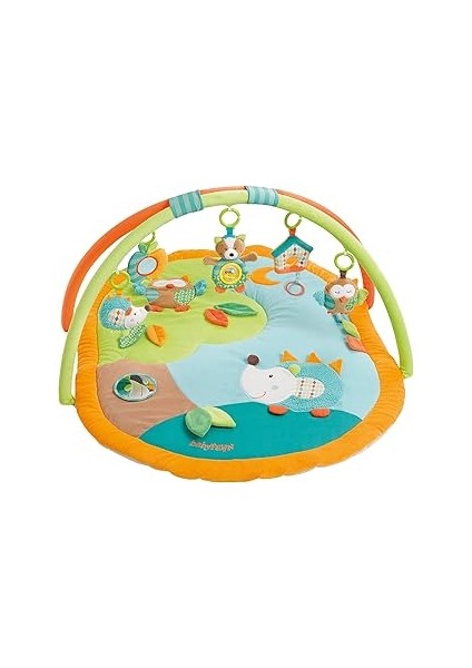 Fehn 3 Boyutlu Aktivite Battaniyesi ve Oyun Matı, 5 Çıkarılabilir Oyuncaklı, 0+ Yaş, Orman
