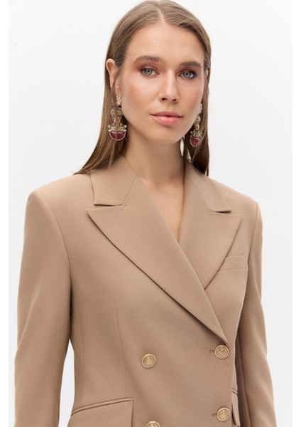 Kruvaze Mini Blazer Elbise modelleri