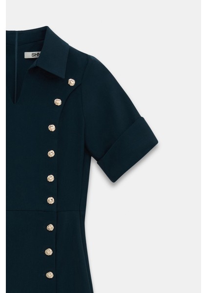 Önü Çakma Detaylı Manşetli Elbise fırsatları