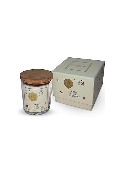 Charm Lab Candle – Doğum Günü Hediyesi, Ahşap ve Baharatlı Sandal Ağacı Kokulu, Doğal Biyo Balmum,