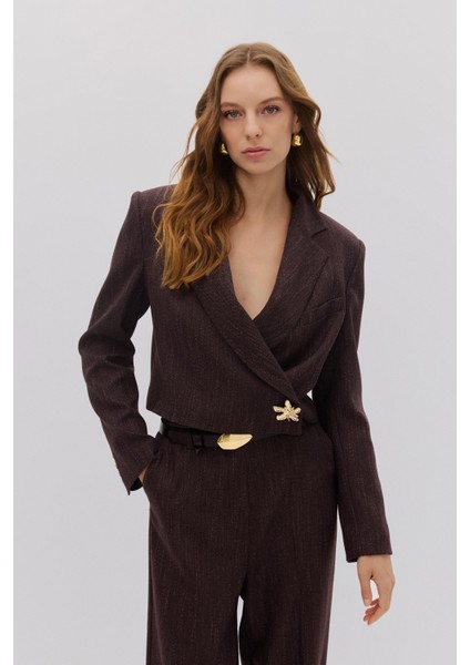 Kruvaze Crop Ceket Pantolon Takım fiyatları