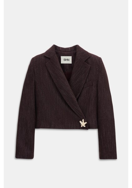 Kruvaze Crop Ceket Pantolon Takım modelleri