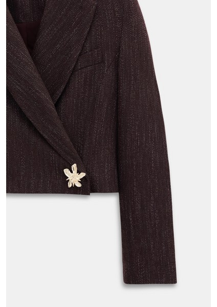 Kruvaze Crop Ceket Pantolon Takım indirimleri