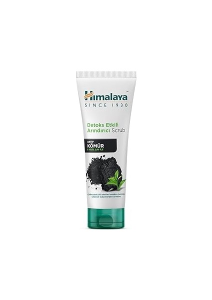 Himalaya Since 1930 Detoks Etkili Arındırıcı Yüz Temizleyici Scrub, Aktif Kömür, Yeşil Çay, Paraben